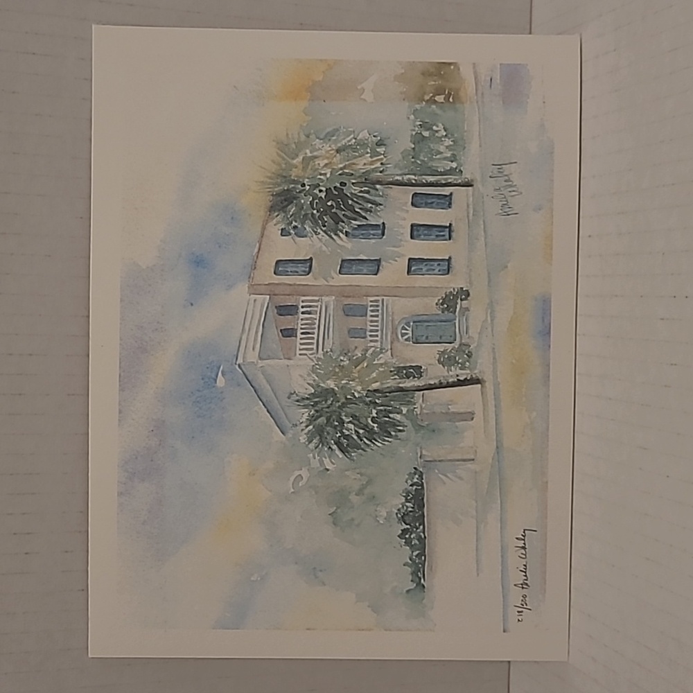Signed and Numbered Charleston SC Watercolor Print by Amelia Whaley 218 /500